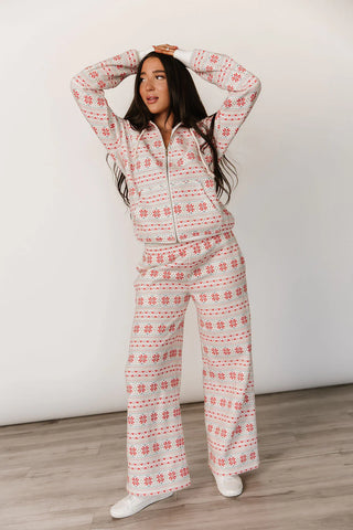 *Ampersand Ave* Comfort Zone Comfs - Frosted Fairisle