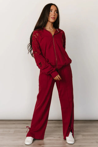 *Ampersand Ave* University FullZip - Love Story Crimson