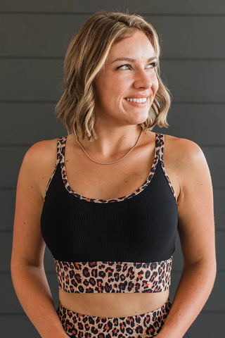 Chasing Tides Ribbed Swim Top