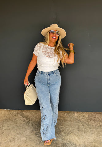 Floral Charm Jeans