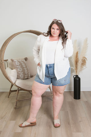 { DEX } Muslin Button Up - White