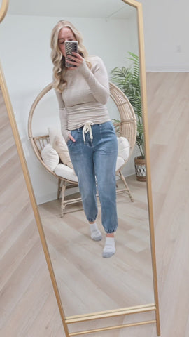 { DEX } Brushed Long Sleeve - Heather Chestnut