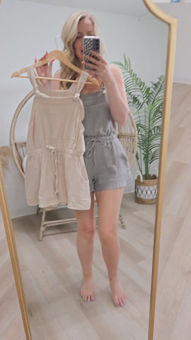 Jenny Muslin Romper - Natural