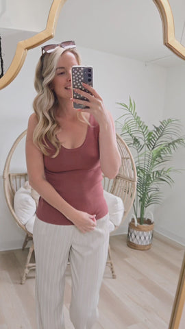Becky Tank Top - Marsala