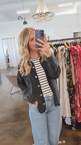 { DEX } Knit Denim Jacket